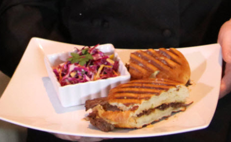 Cuban sandwiches with coleslaw